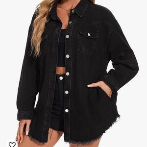 OVERSIZED Black Denim Shacket!